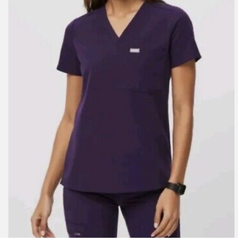 Women’s Figs Scrub Purple Catarina One-Pocket Scrub Top Size Large